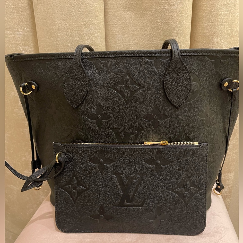 Louis Vuitton neverfull empreinte tote